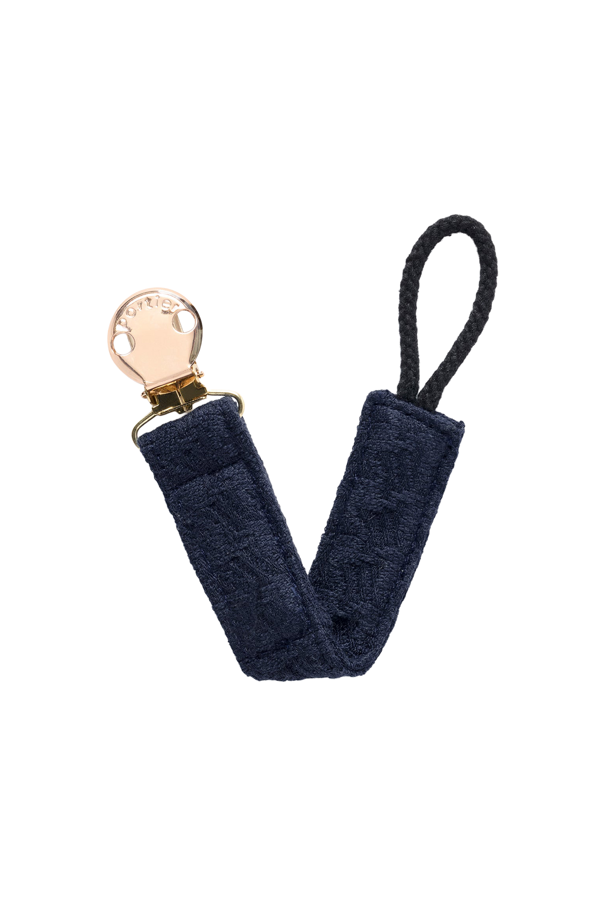 Petite Pacifier Clip - Midnight Tweed