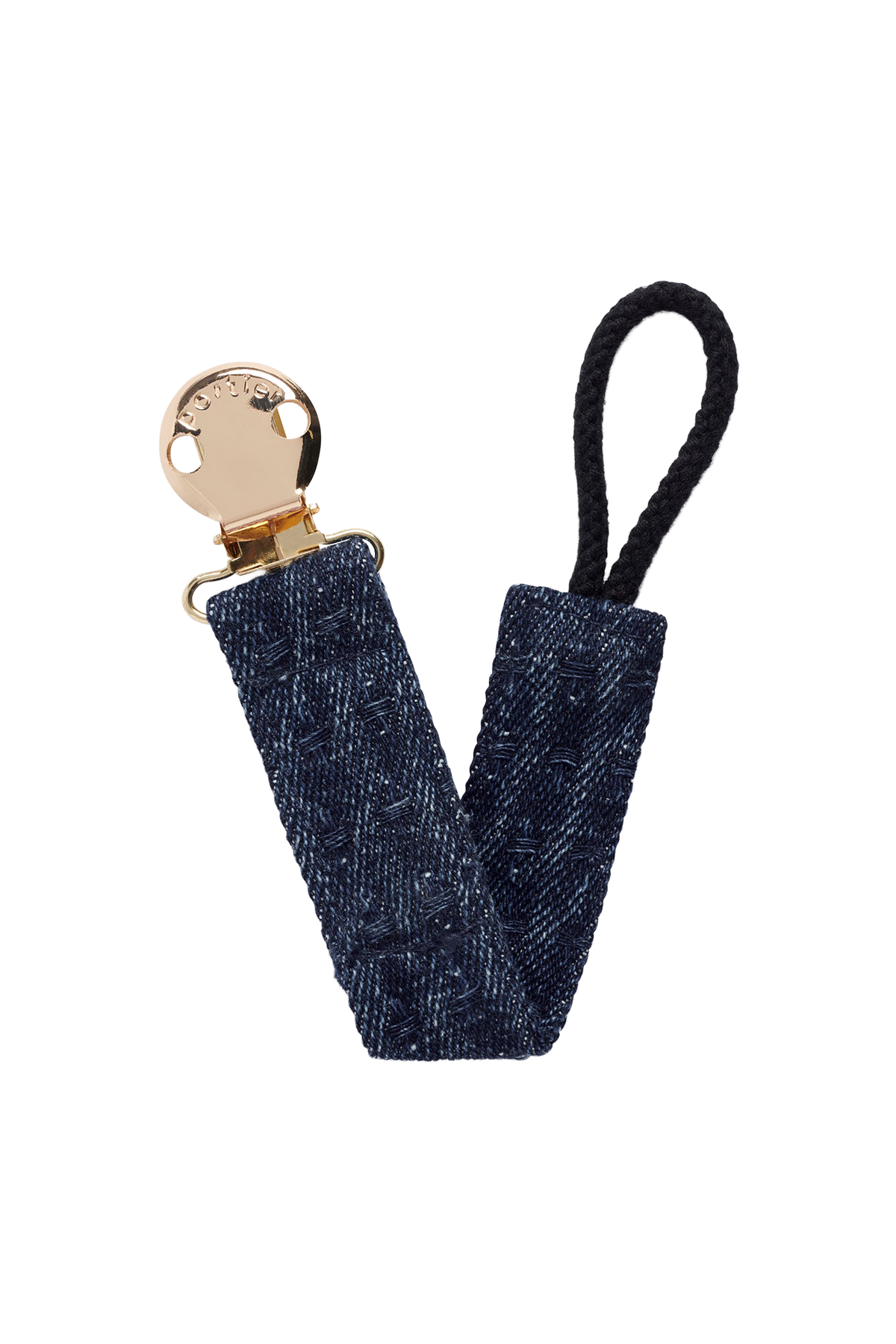 Petite Pacifier Clip - Blue Denim