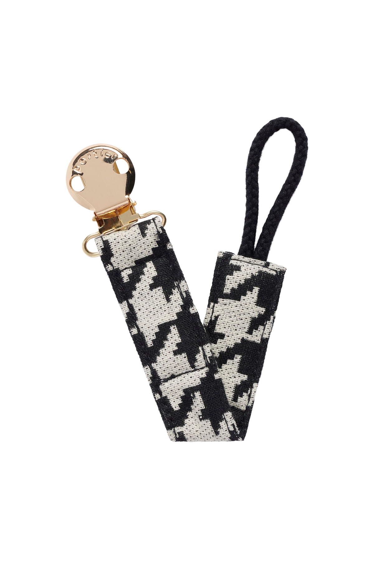 Petite Pacifier Clip - Houndstooth