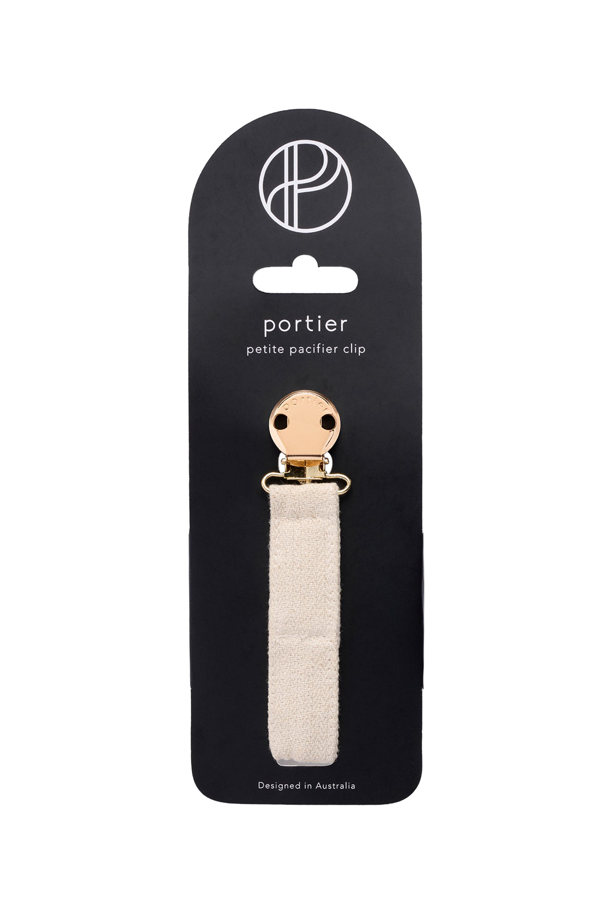 Petite Pacifier Clip - Ecru