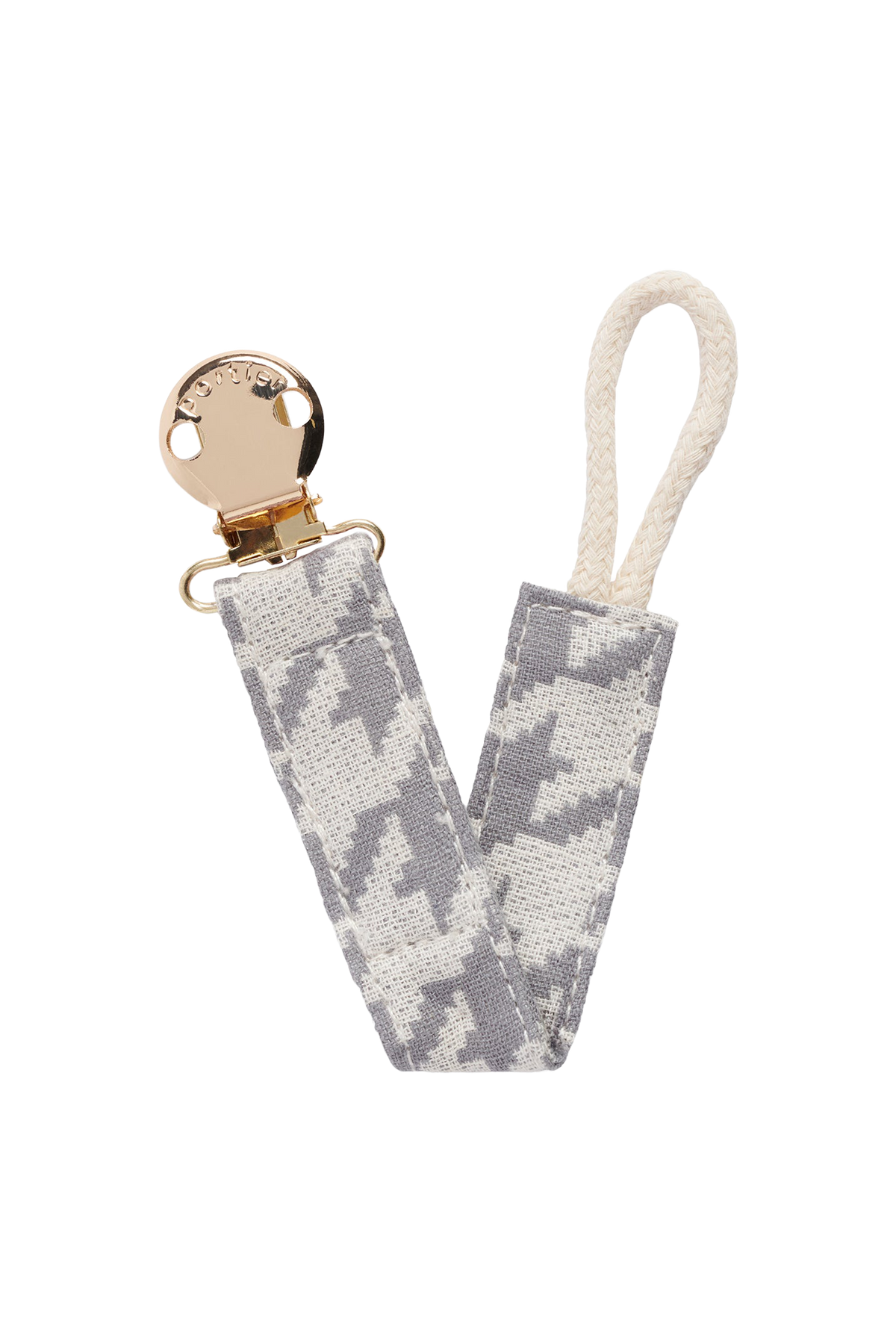 Petite Pacifier Clip - Houndstooth Marle