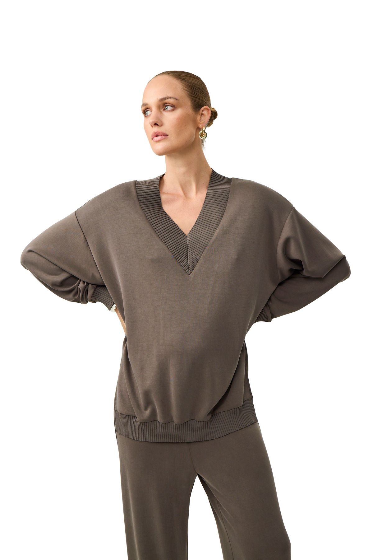 Lucia Lounge Top - Truffle