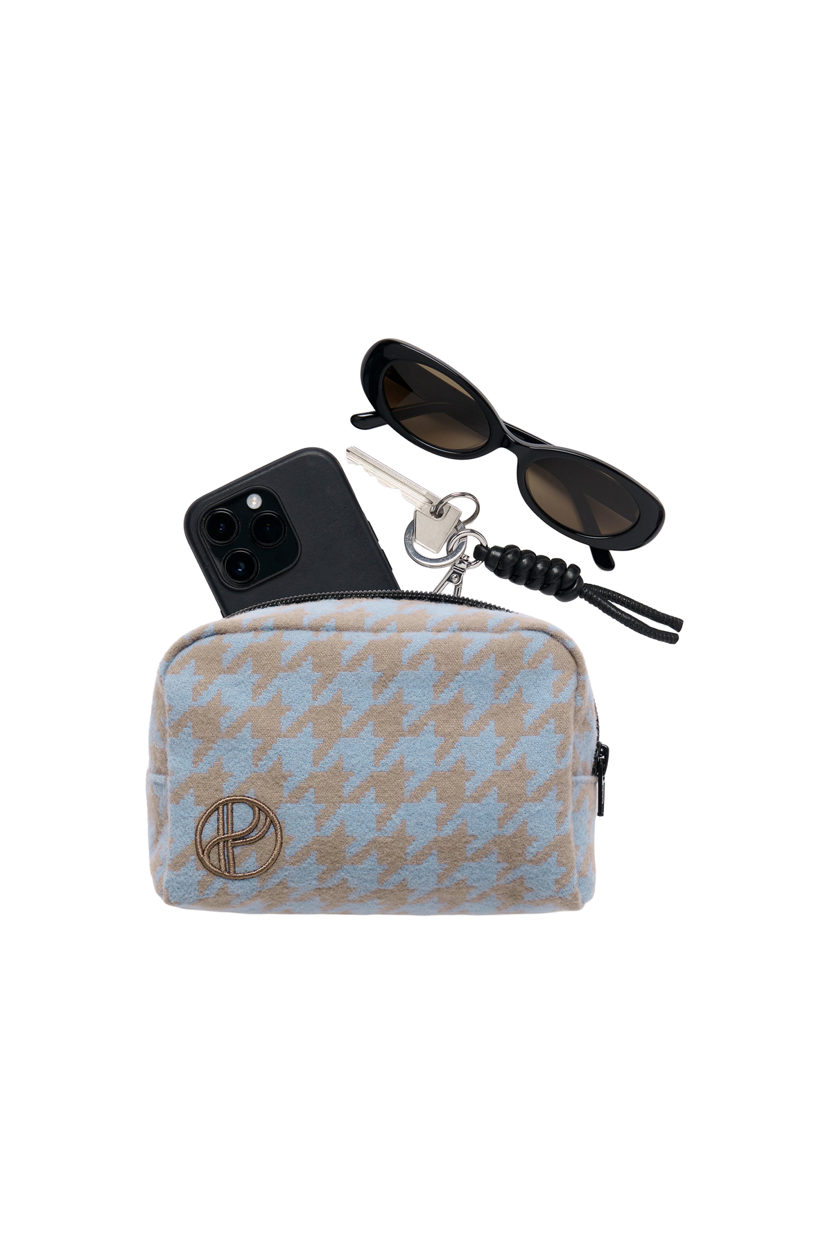 Essentials Pouch - Azure Houndstooth