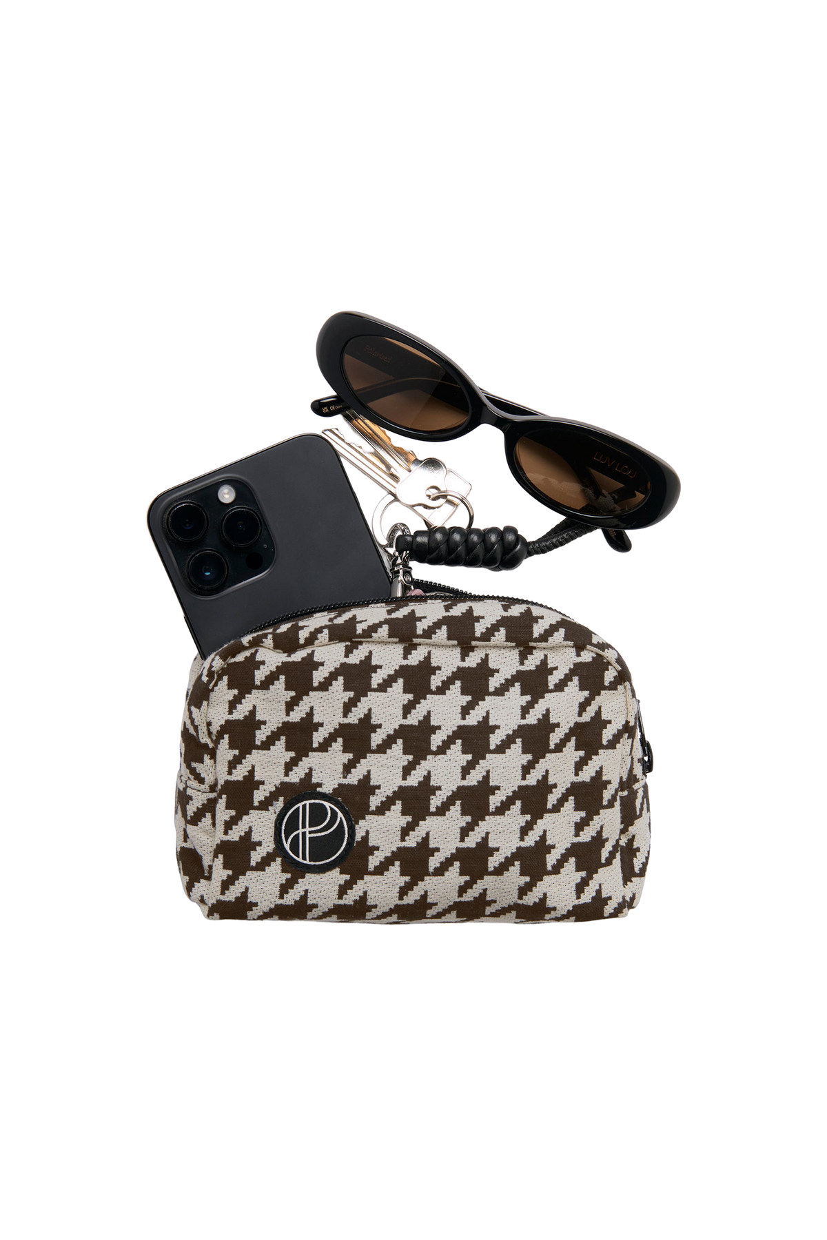 Essentials Pouch - Cocoa Houndstooth