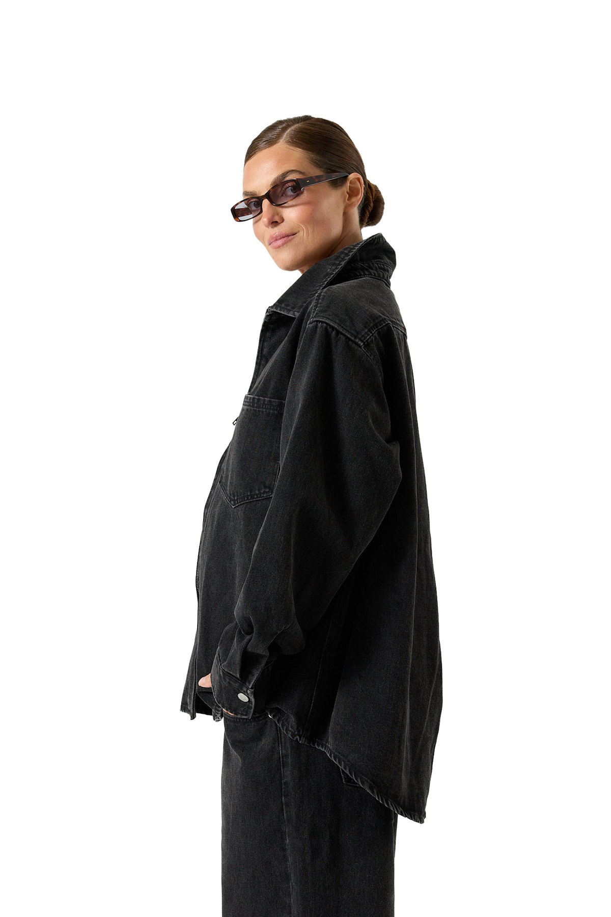 Xander Denim Shirt - Black