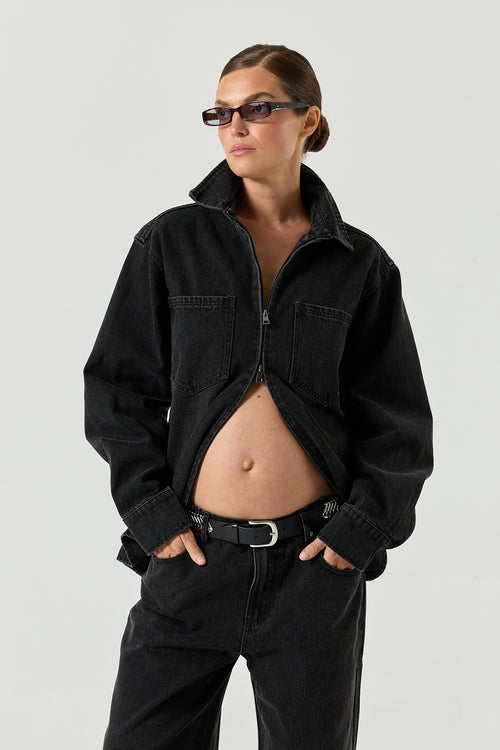 Xander Denim Shirt - Black