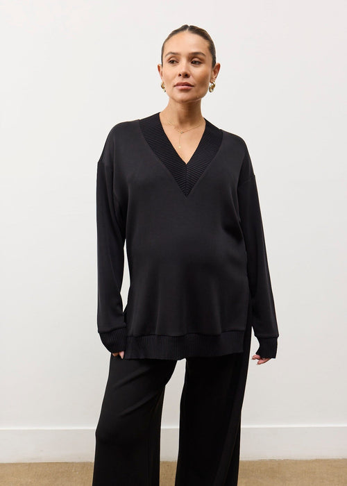 Lucia Lounge Top - Black