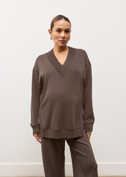 Lucia Lounge Top - Truffle