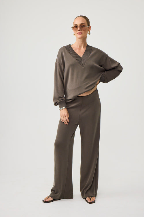 Lucia Lounge Pant - Truffle