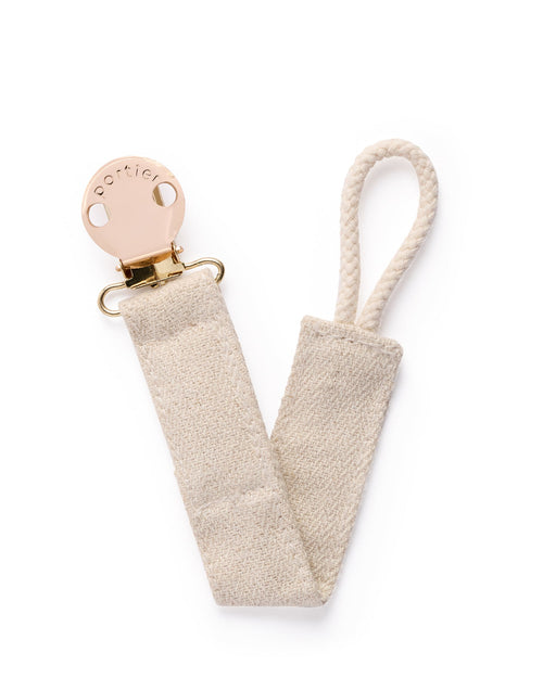 Petite Pacifier Clip - Ecru