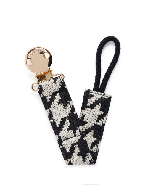 Petite Pacifier Clip - Houndstooth
