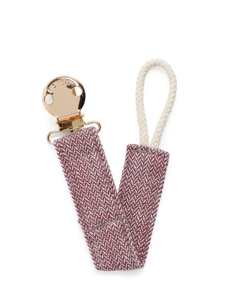 Petite Pacifier Clip - Maroon