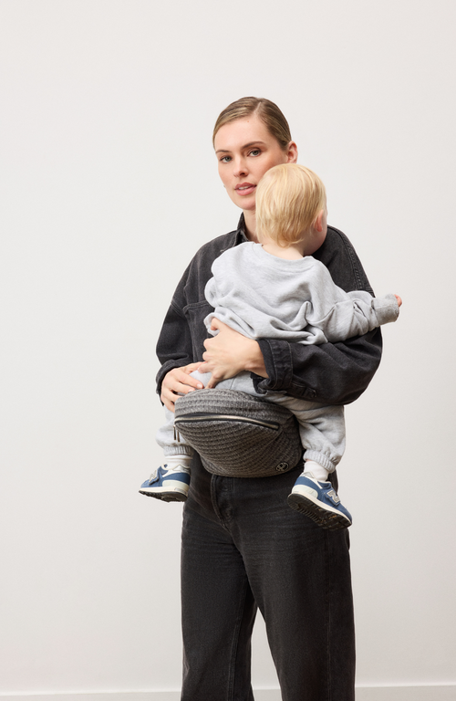 The Brio Belt Toddler Carrier - Charcoal Denim